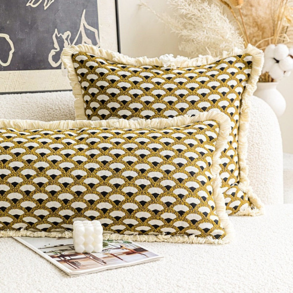 Arche Fringed Throw Pillow