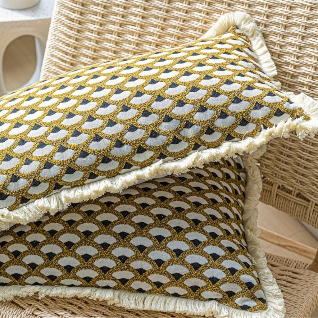 Arche Fringed Throw Pillow