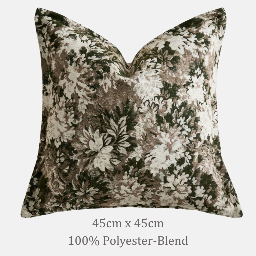 Arras Vintage Floral Throw Pillow