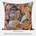 Menagerie Avian Motif Throw Pillow
