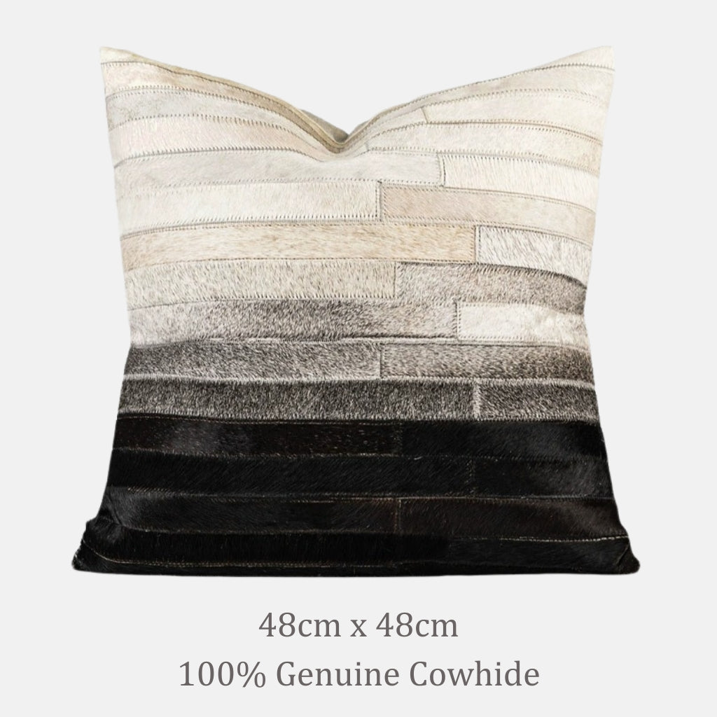 Branca Genuine Cowhide Throw Pillow