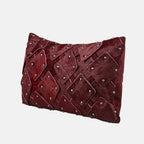 Branca Studded Cowhide Throw Pillow