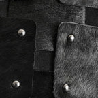Branca Studded Cowhide Throw Pillow