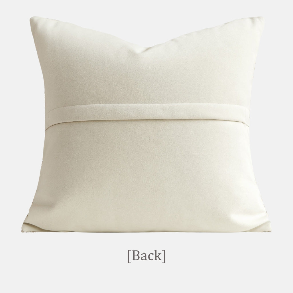 Tresca Leather & Macrame Throw Pillow