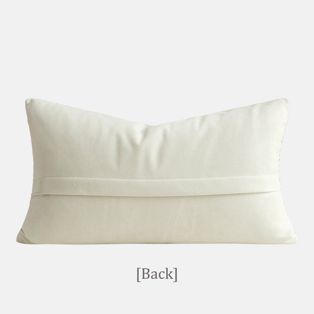Tresca Leather & Macrame Throw Pillow