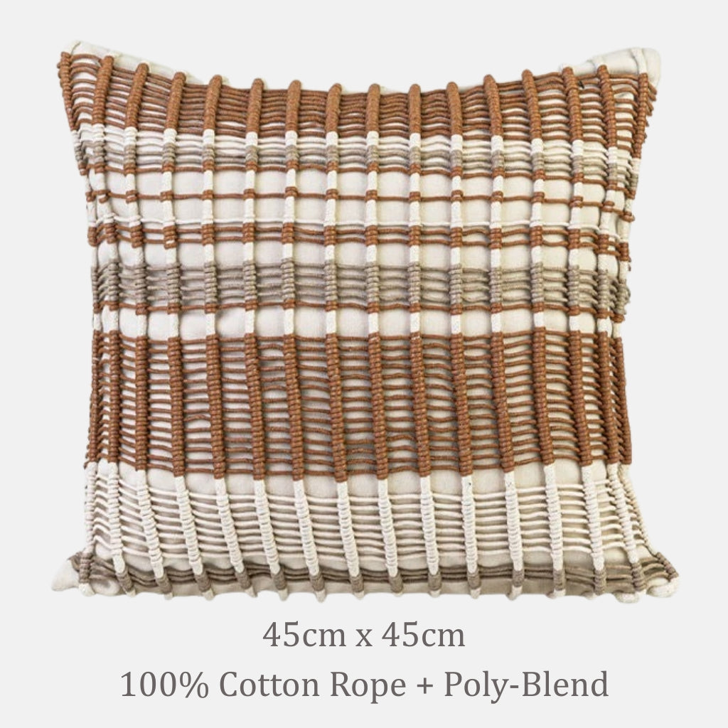 Sennit Woven Rope Throw Pillow الصورة الرئيسية