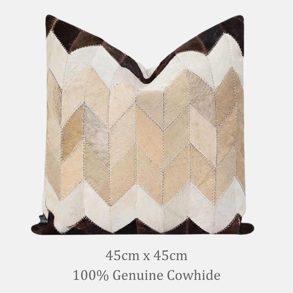 Marlow Chevron Cowhide Throw Pillow