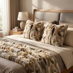 Fauve Rabbit Fur Throw Blanket
