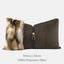 Corine Spliced Fur Throw Pillow