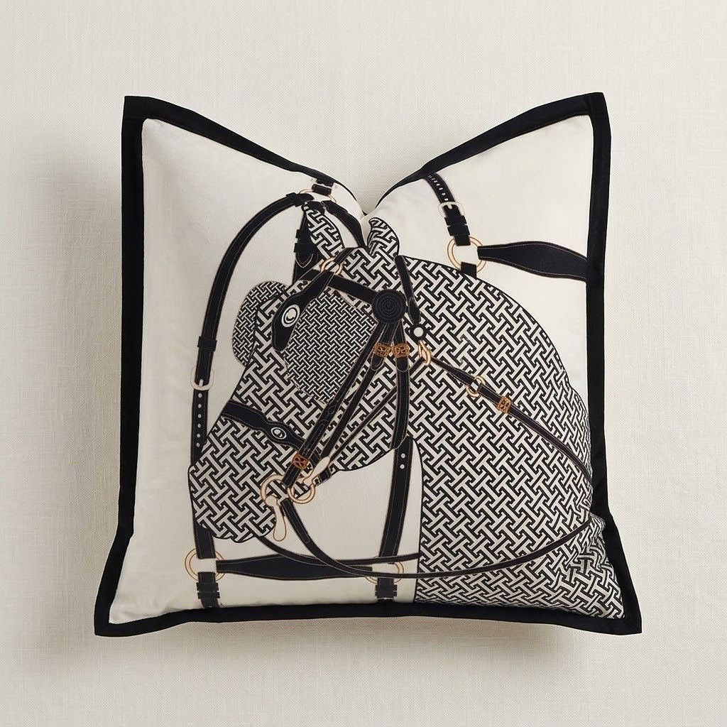 Sorel Equestrian Motif Throw Pillow