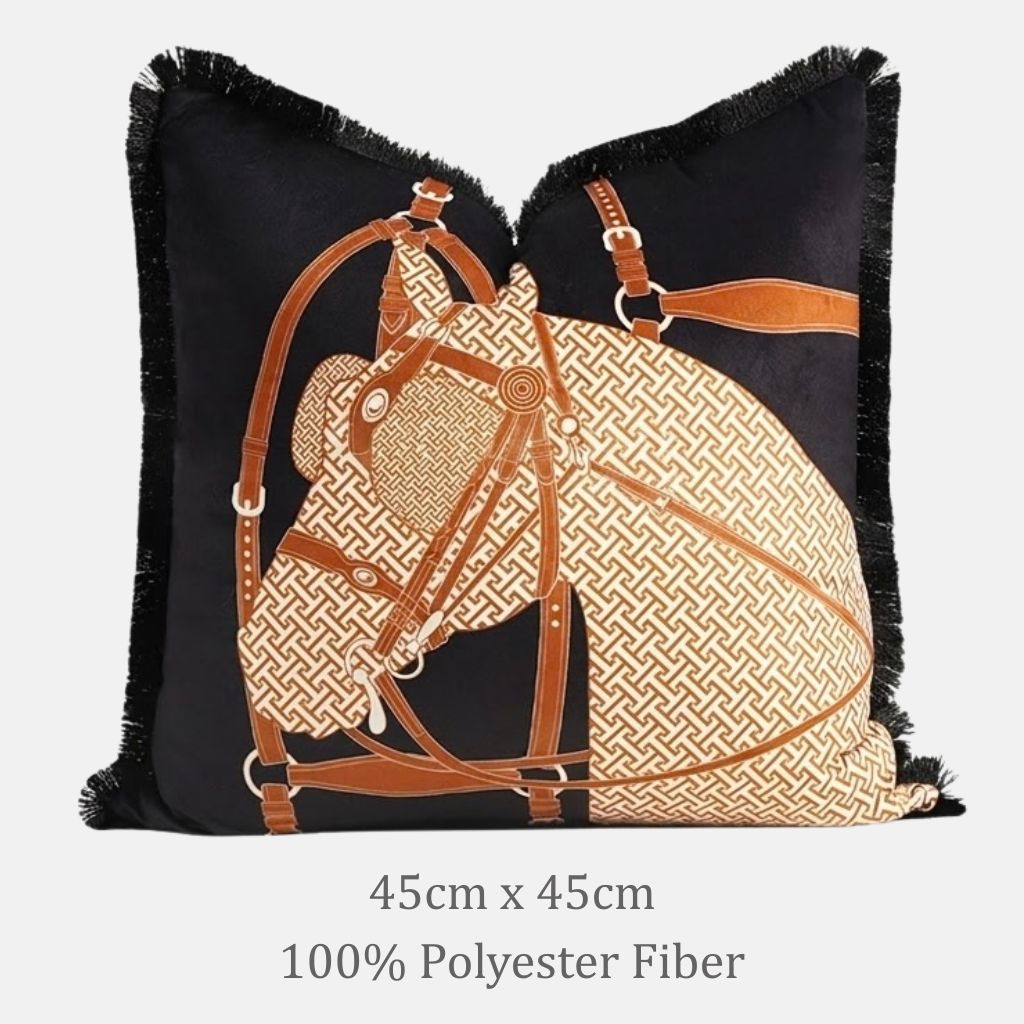 Sorel Equestrian Motif Throw Pillow