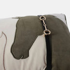 Hollis Equestrian Motif Belted Throw Pillow