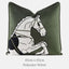 Hollis Equestrian Motif Velvet Throw Pillow
