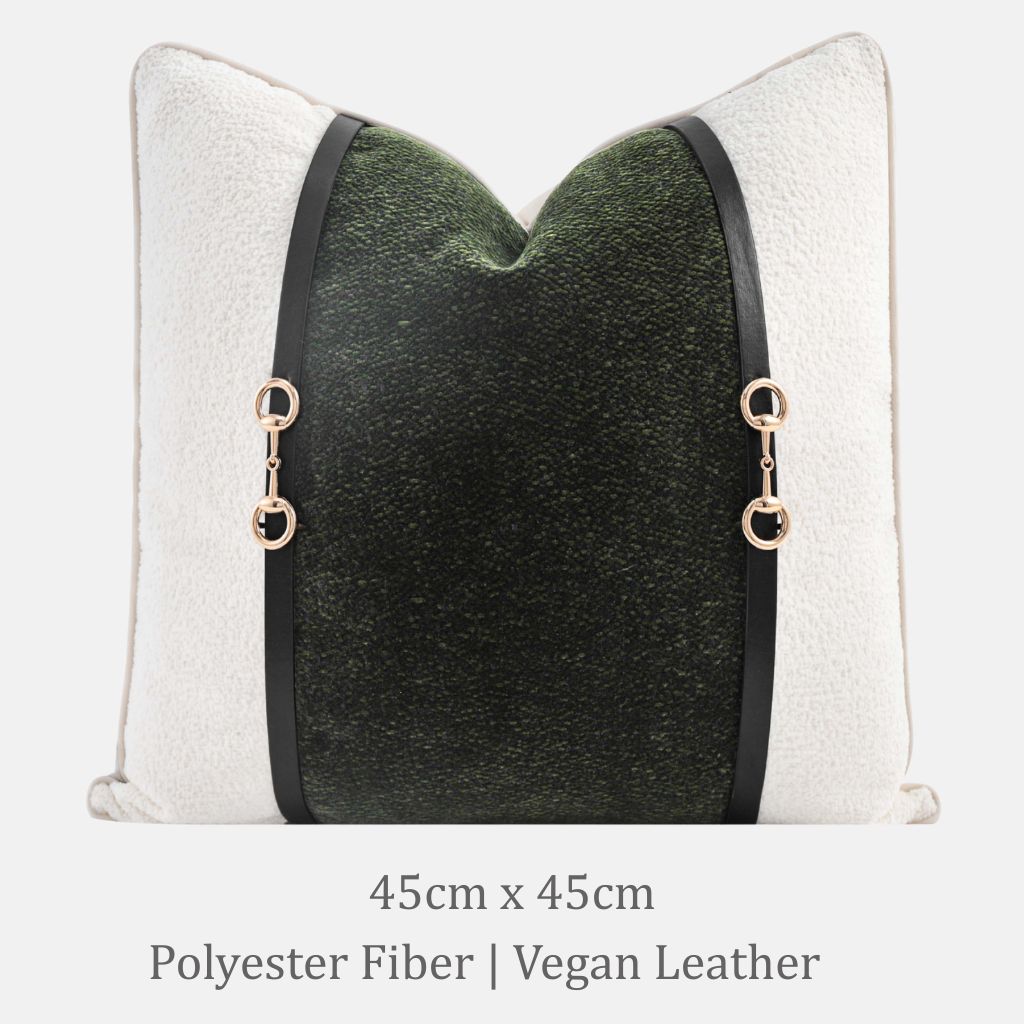 Hollis Textured Leather Throw Pillow الصورة الرئيسية