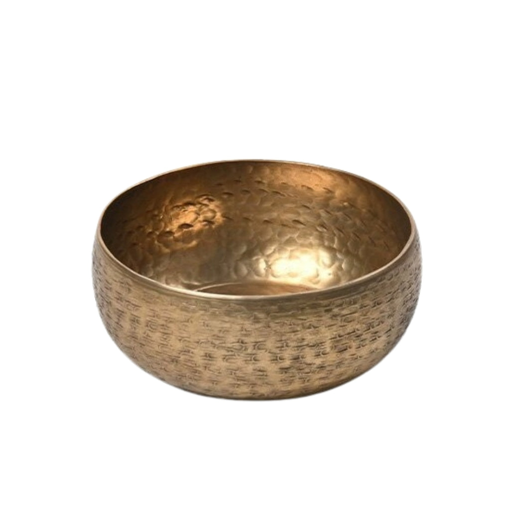 Malleus Hammered Brass Decorative Bowl