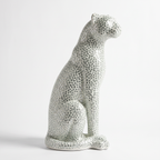 Bastet Glass Mosaic Leopard Statue