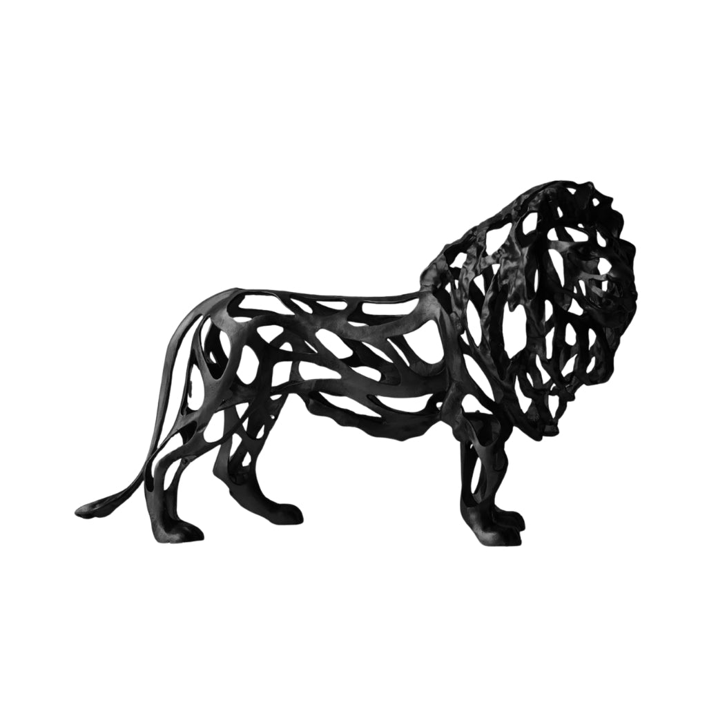 Kalahari Openwork Metal Lion Sculpture