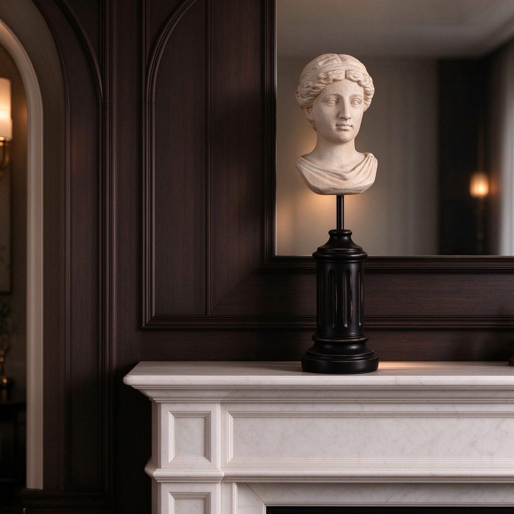 Flavia Portrait Pillar sculpture