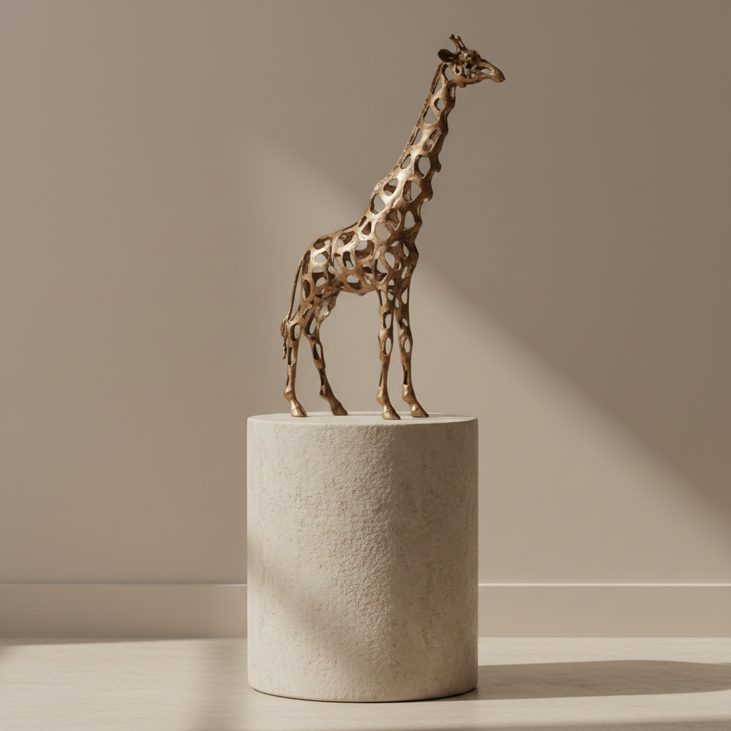 Kalahari Openwork Metal Giraffe Sculpture