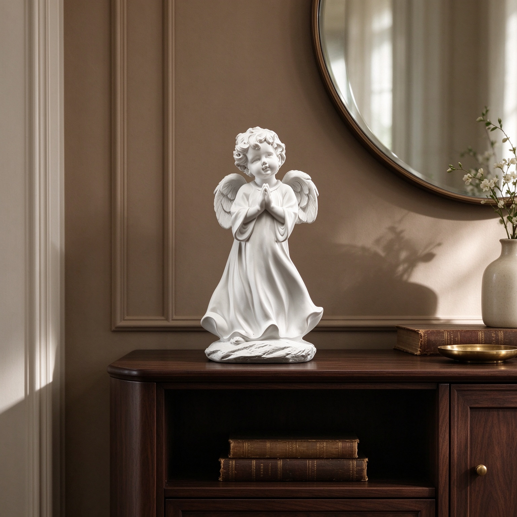 Allegra Praying Cherub Sculpture