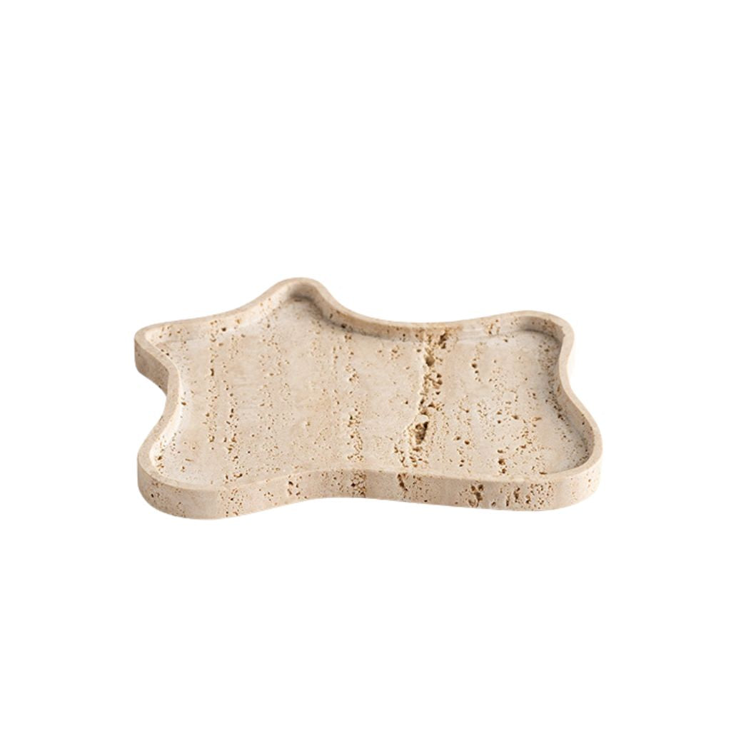 Alacati Irregular Wavy Travertine Tray