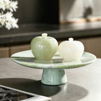 Verde Onyx Marble Pedestal Tray