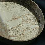 Sereno Tiger Motif Glass Tray