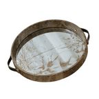 Sereno Elephant Motif Glass Tray