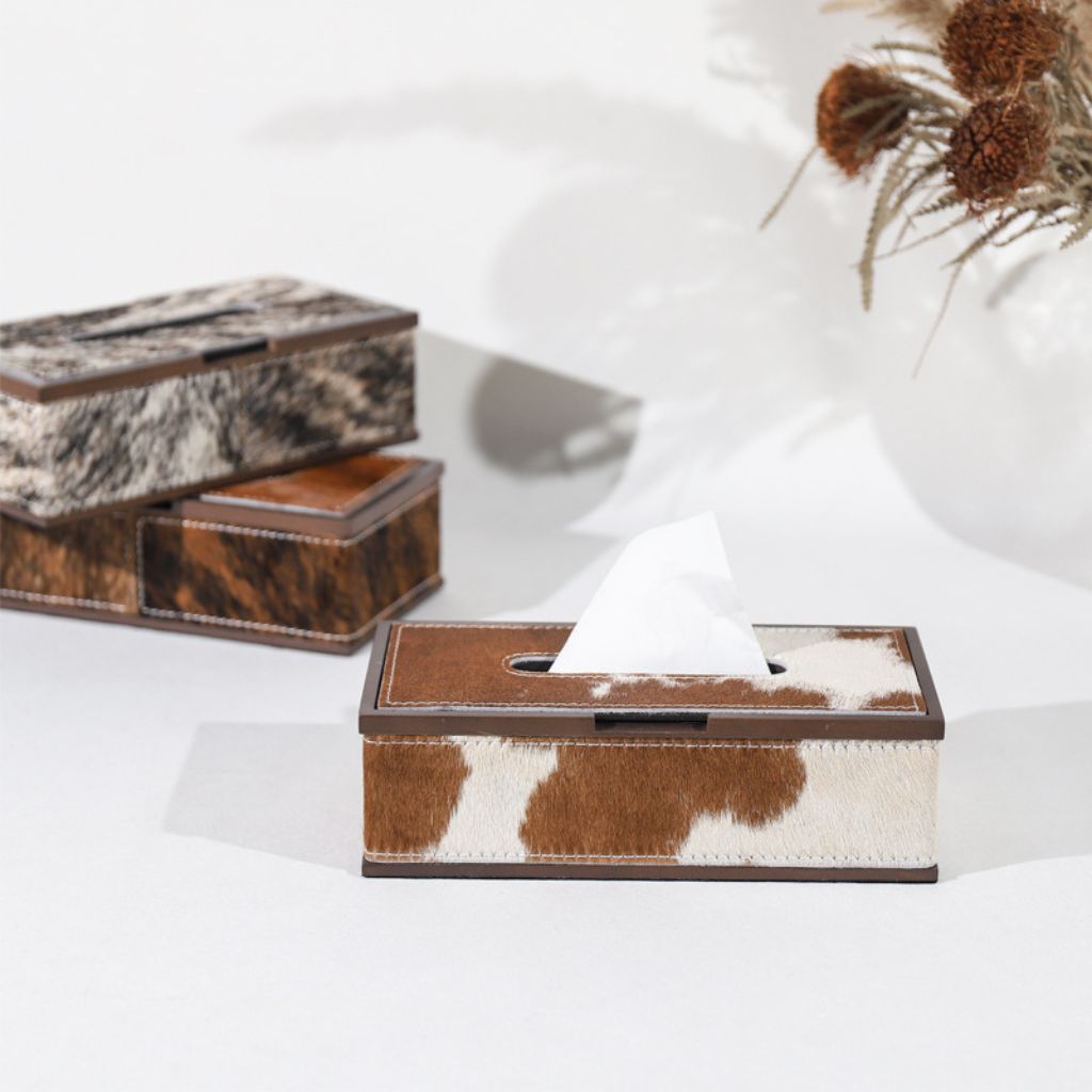 Tessa Fur Tissue Box
