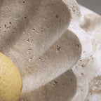Thallo Scalloped Travertine Bowl