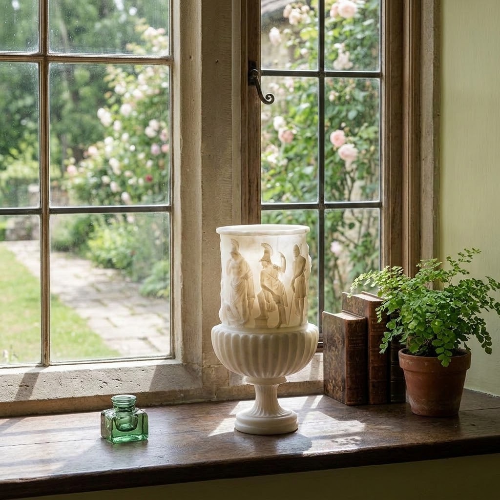 Corinna Relief Pedestal Vase