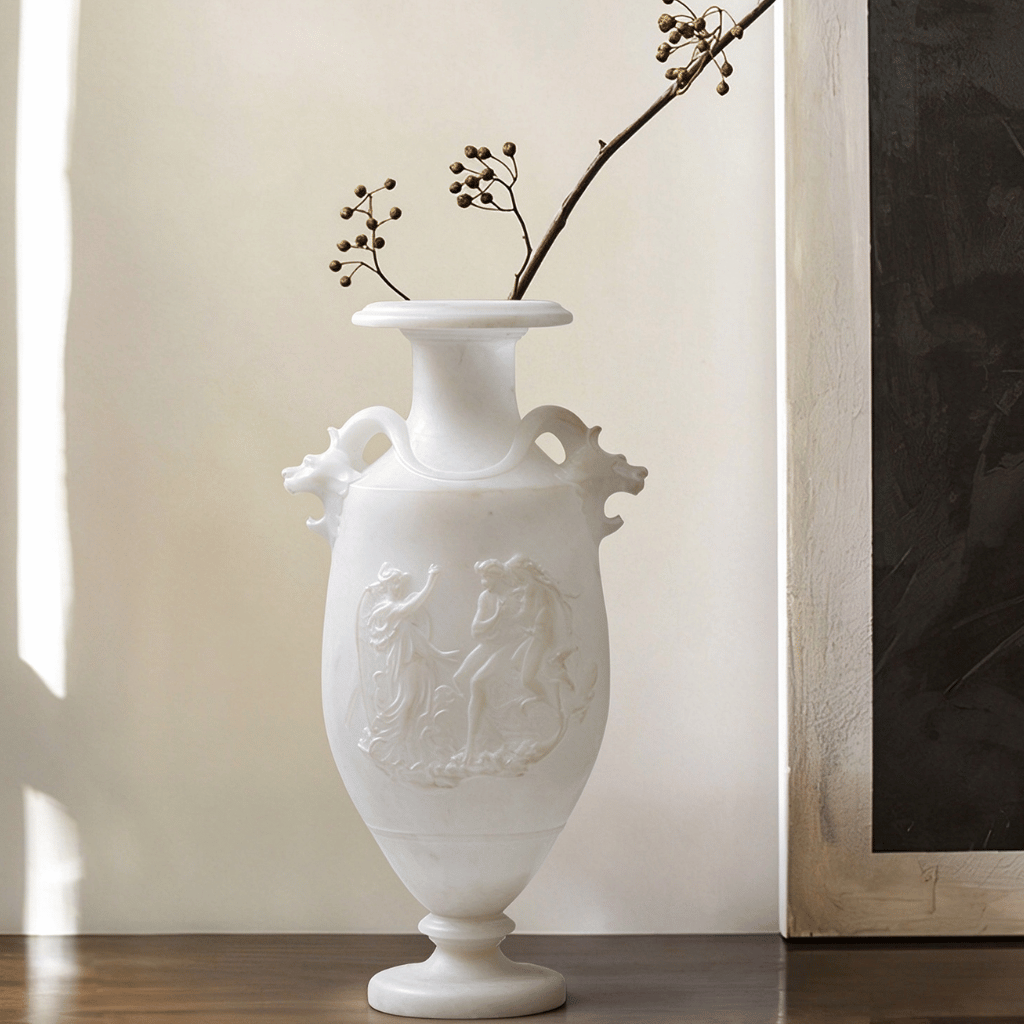 Corinna Beast-Handled Relief Vase
