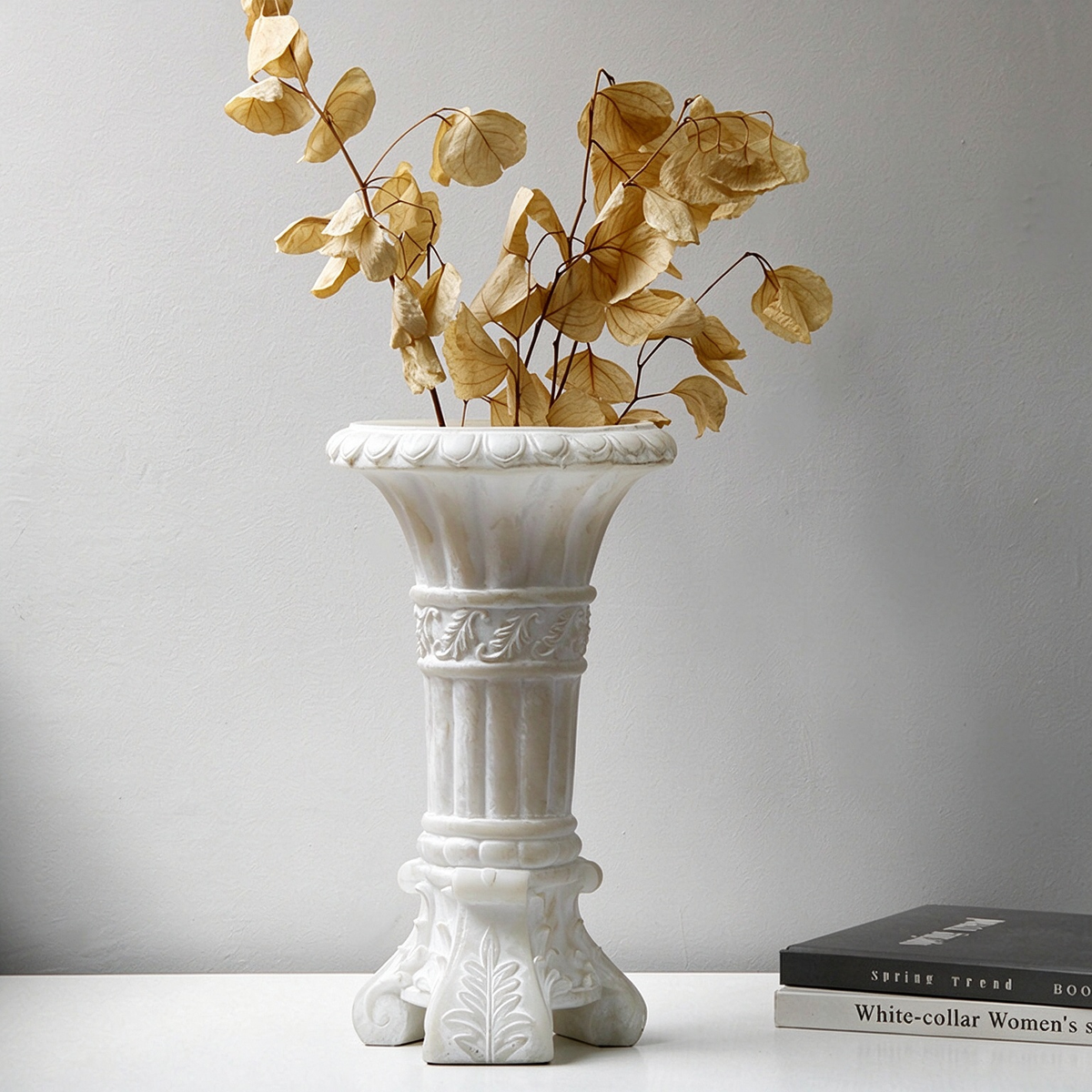 Corinna Column Relief Pedestal Vase