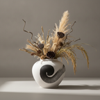 Ensō Hand-Painted Ceramic Urn Vase