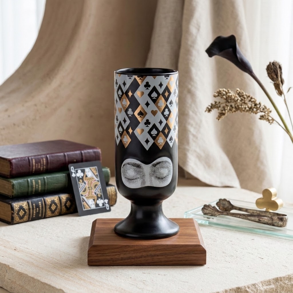 Selene Poker Motif Vase