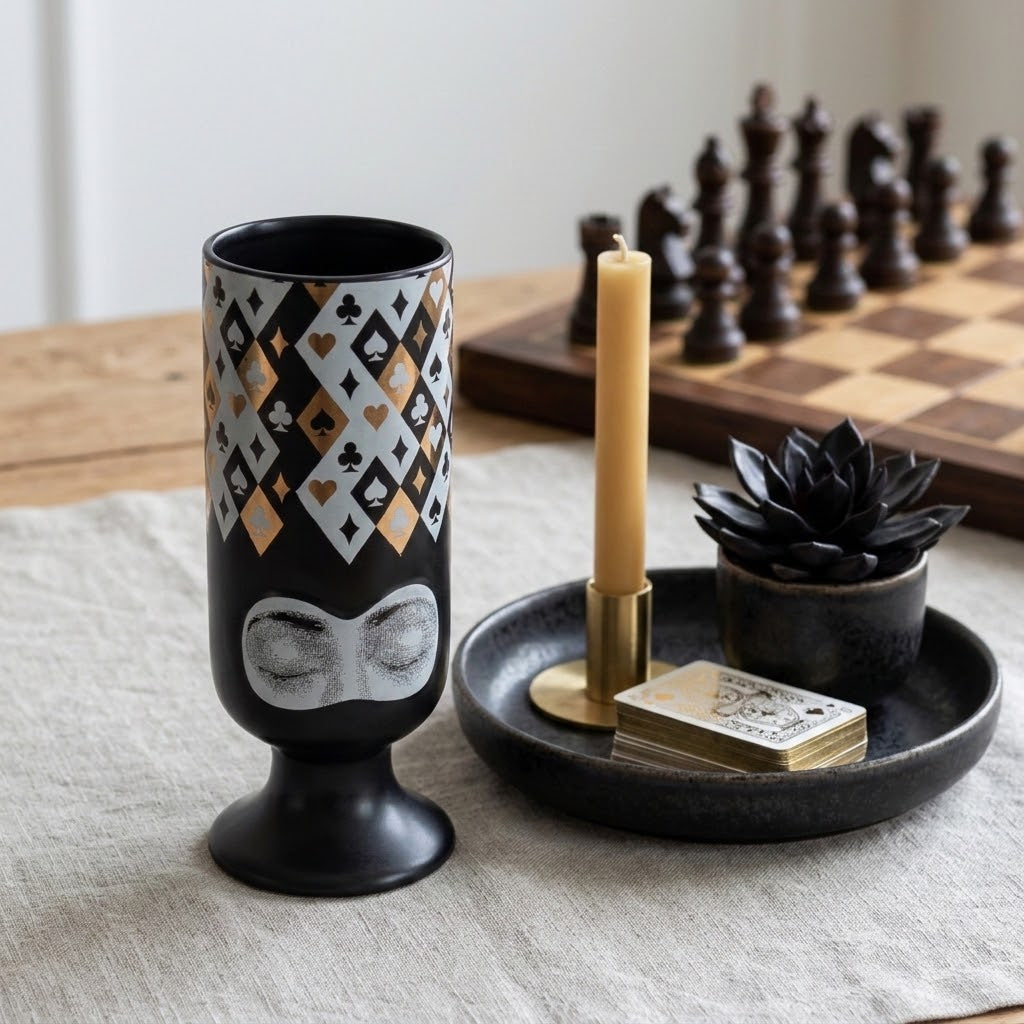 Selene Poker Motif Vase