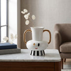 Lumi Double-Handle Ceramic Vase