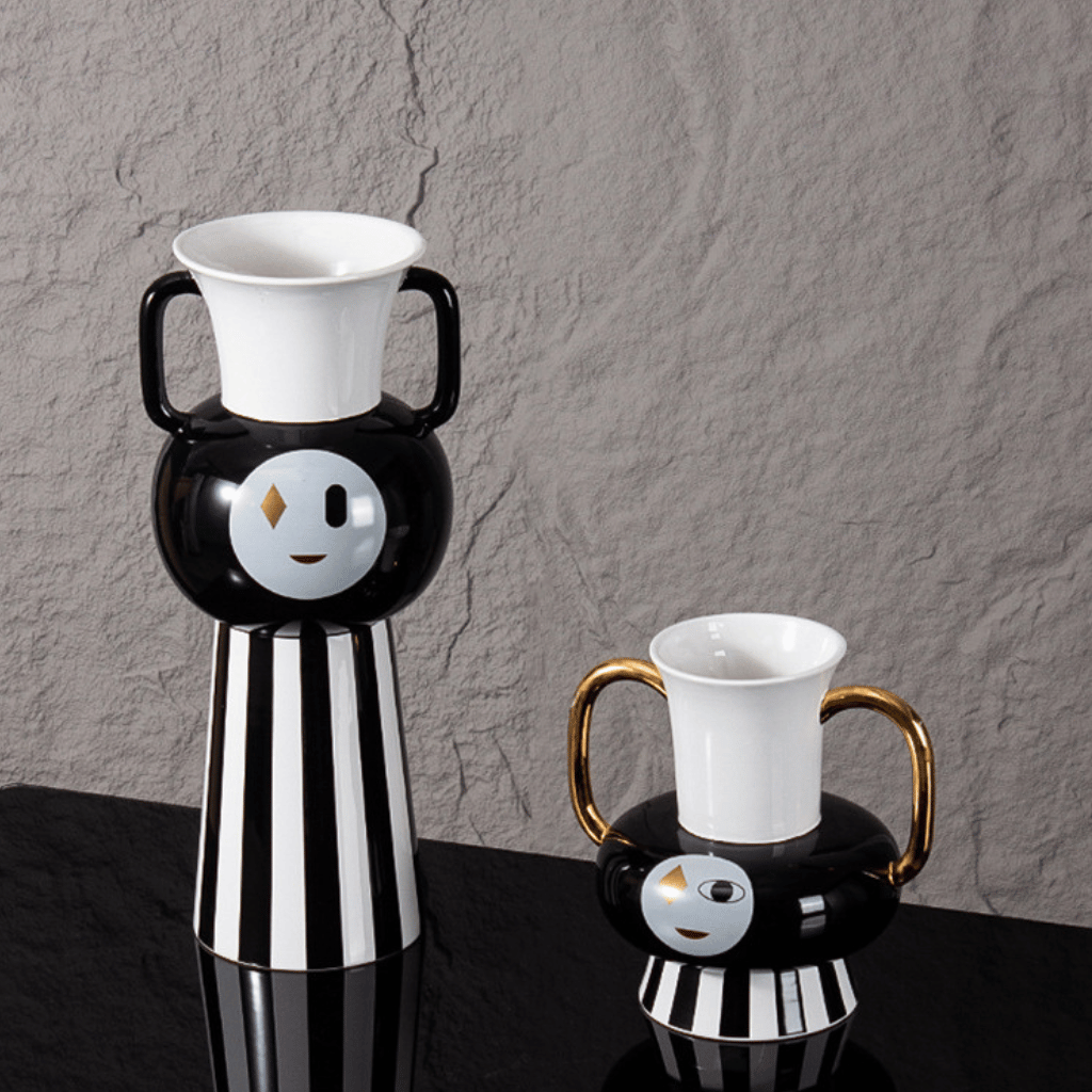 Lumi Double-Handle Ceramic Vase