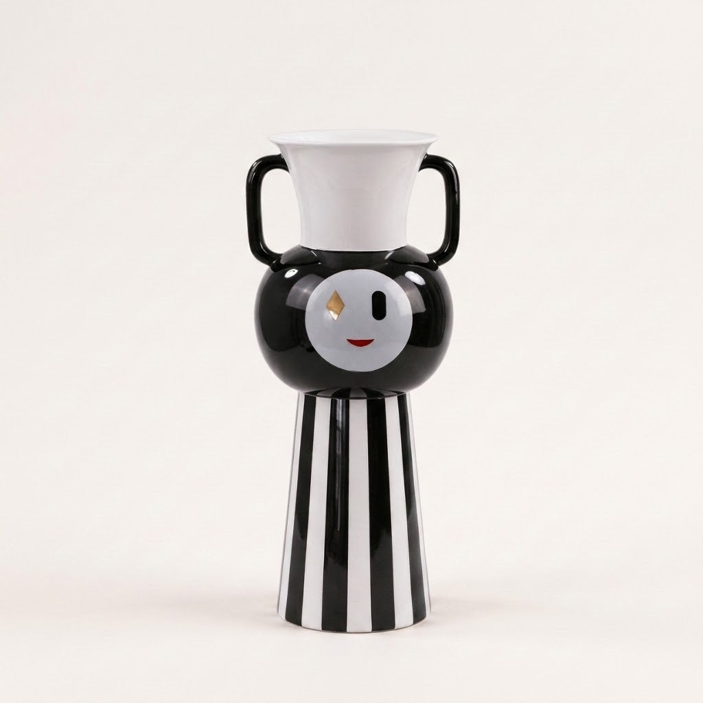 Lumi Double-Handle Ceramic Vase