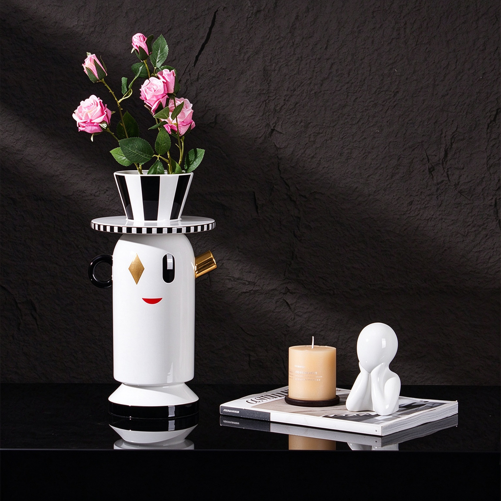 Raffa Single-Handle Ceramic Vase