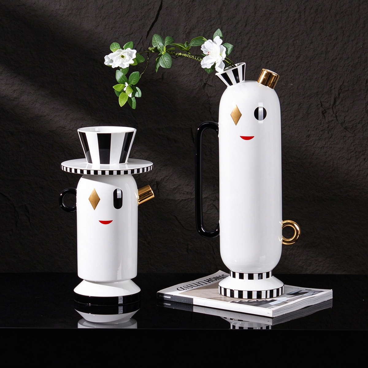 Raffa Single-Handle Ceramic Vase