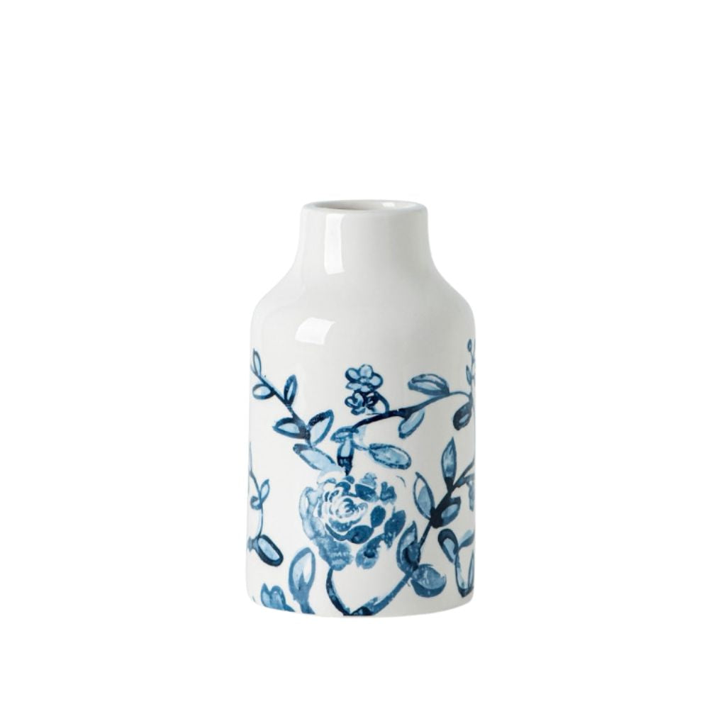 Jarrón de cerámica con motivos florales pintado a mano Ronsard Imagen principal del producto