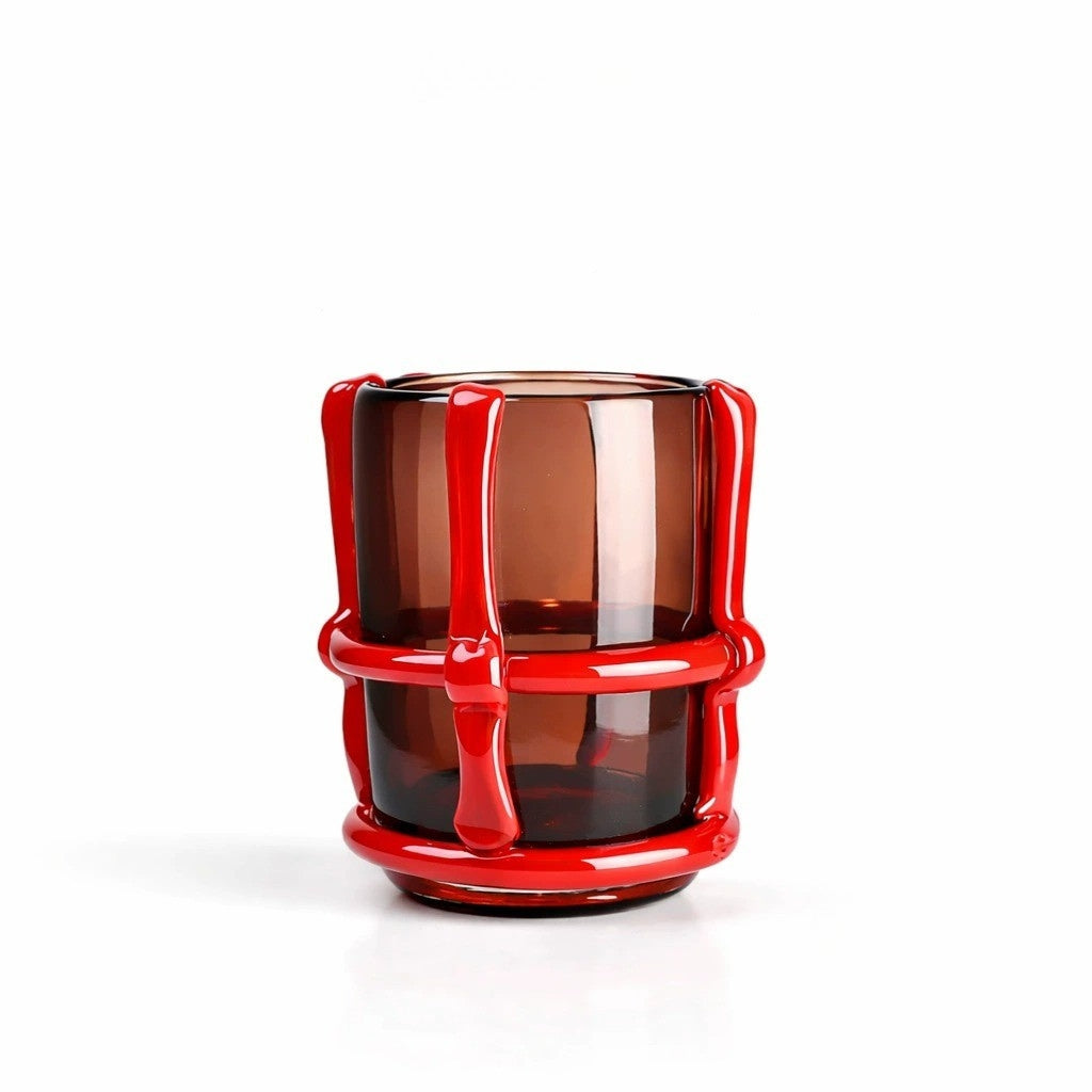 Sardius Hand-Blown Glass Column Vase