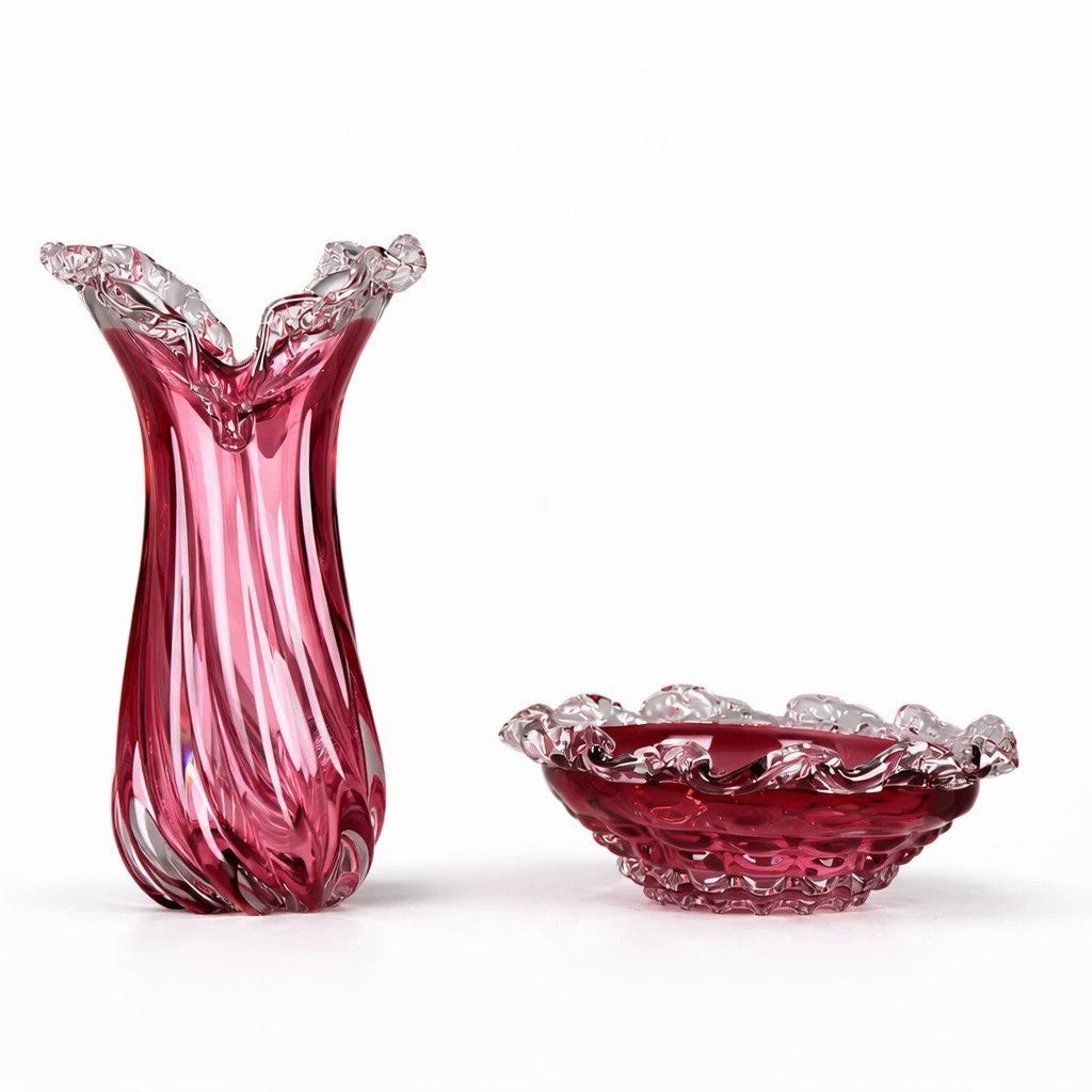 Rosato Handmade Wide-Mouth Glass Vase