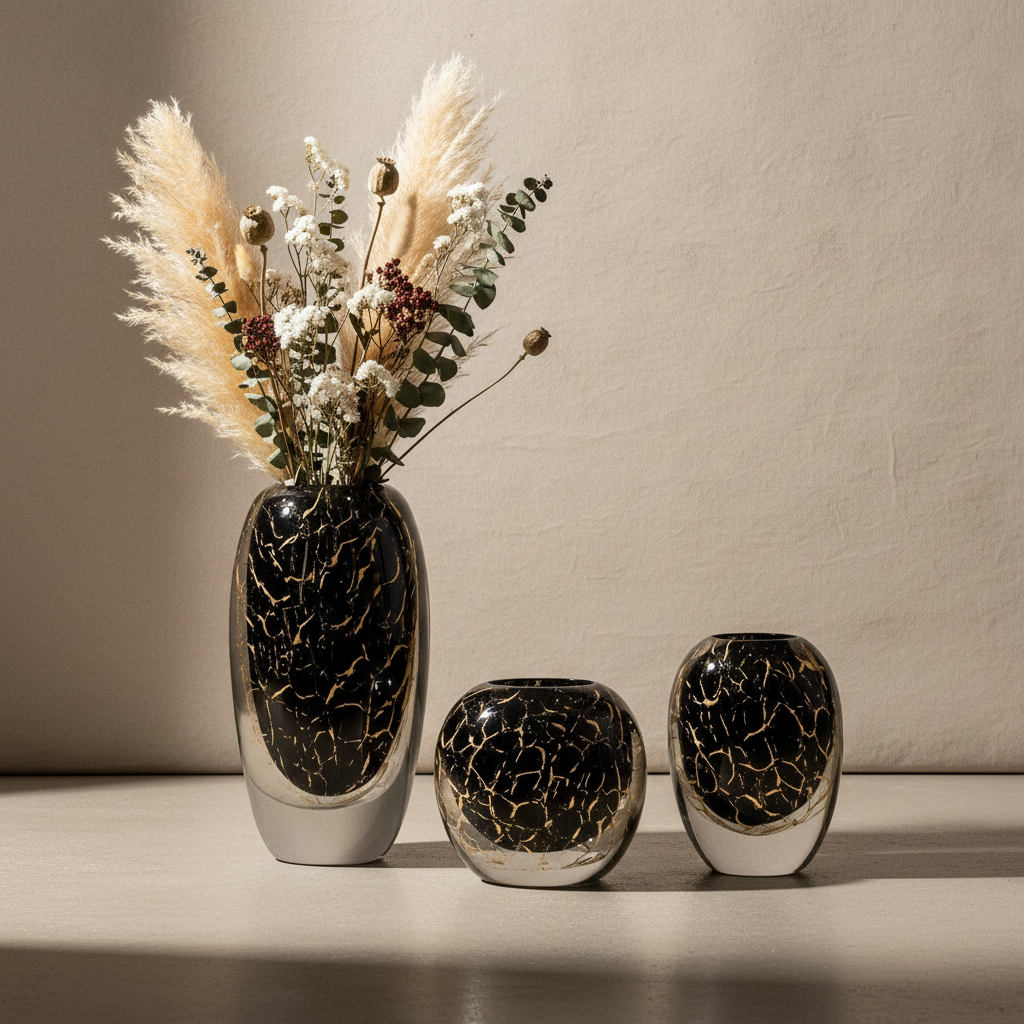 Rime Handmade Rounded Glass Vase
