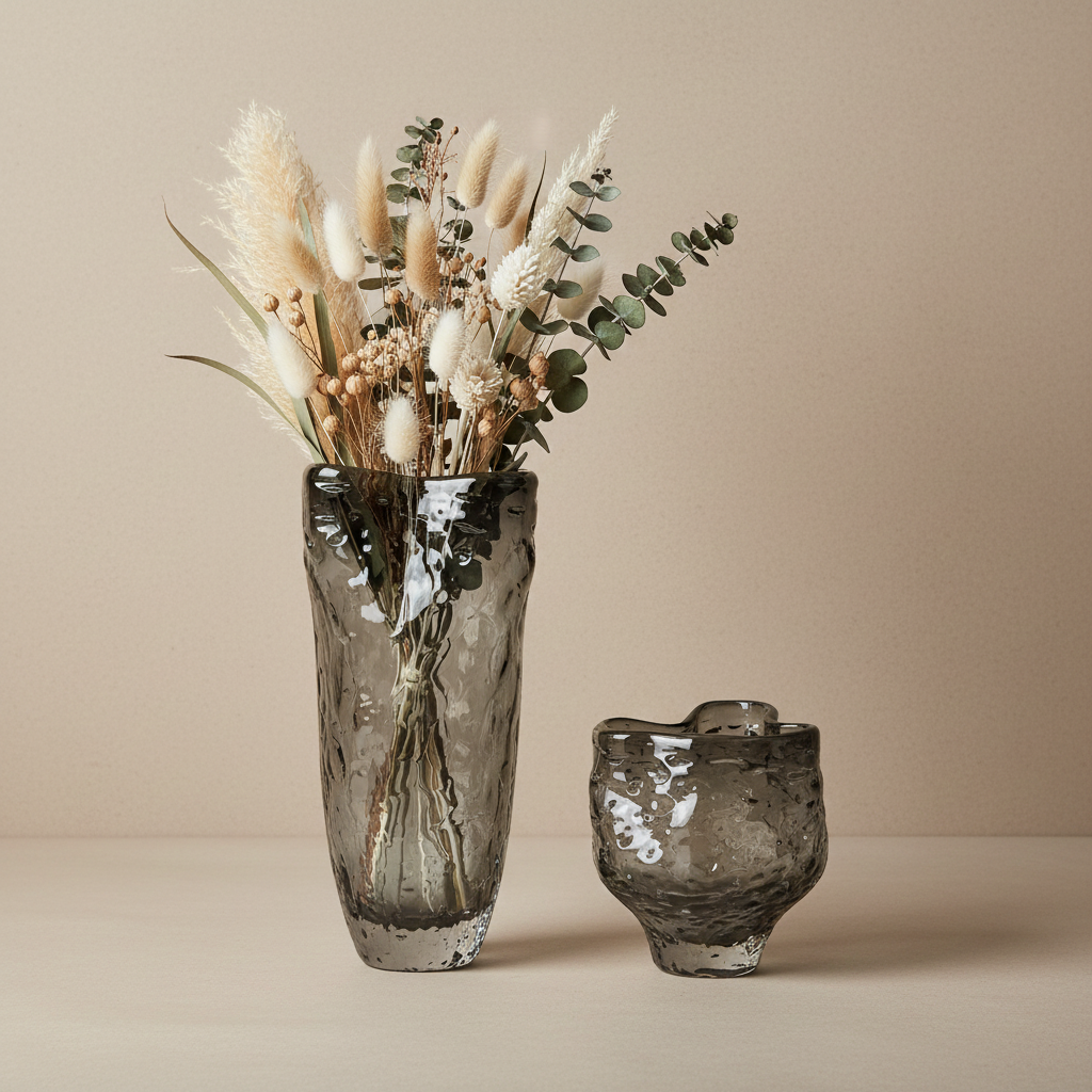 Tarn Handmade Clear Glass Vase