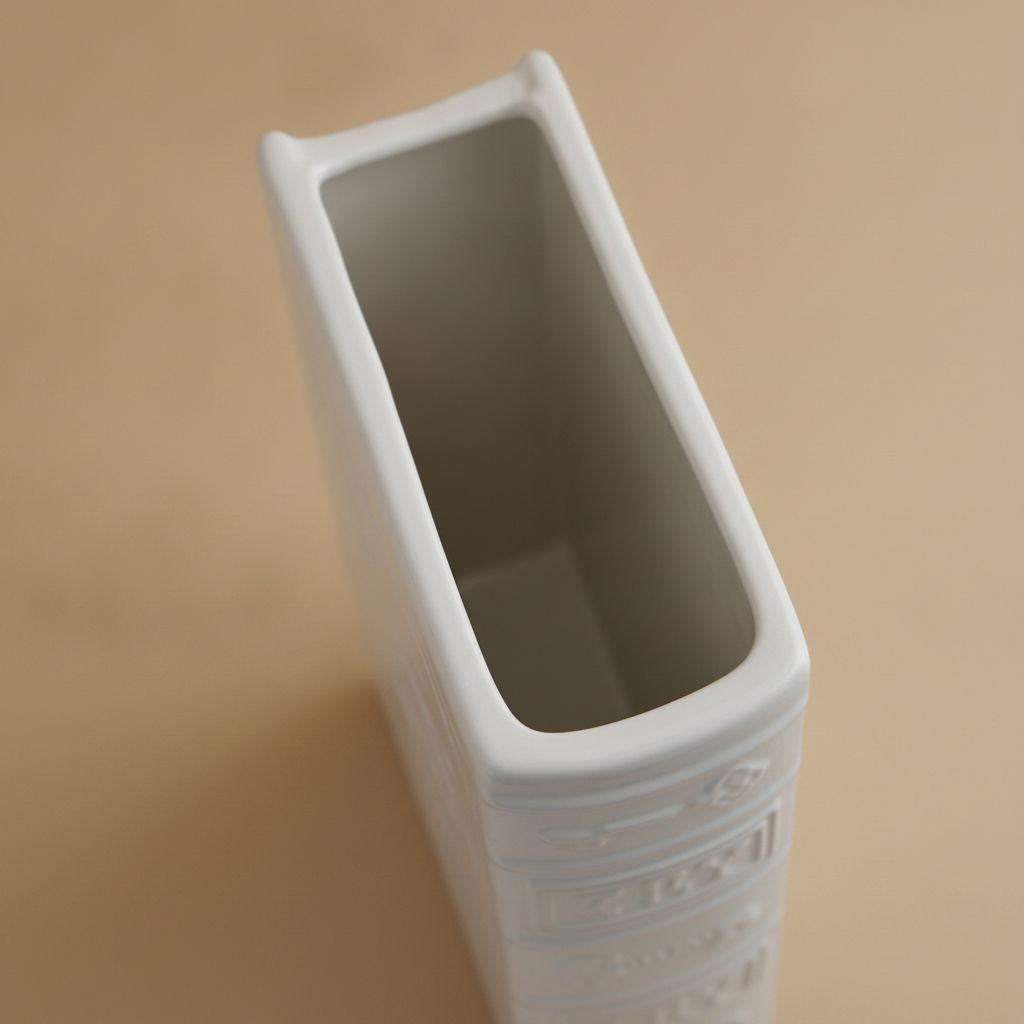 Calliope Embossed Glazed Ceramic Vase