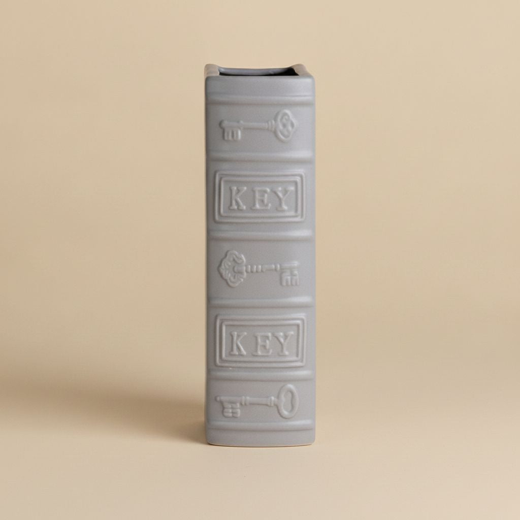 Calliope Embossed Glazed Ceramic Vase