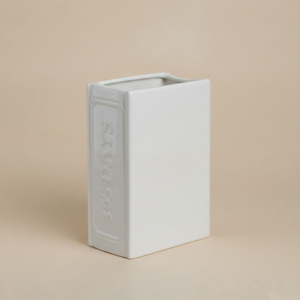 Calliope Embossed Glazed Ceramic Vase