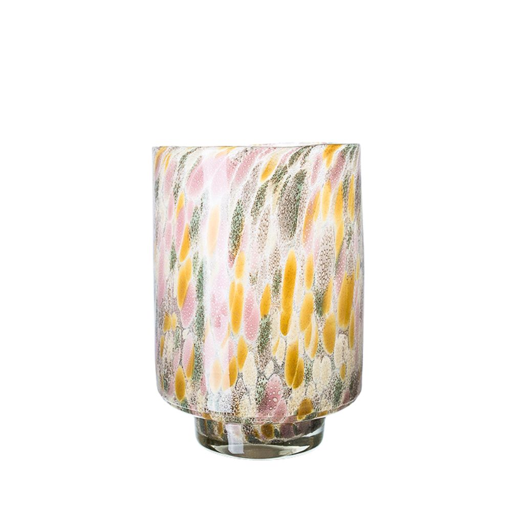 Confetti Hand-Blown Pastel Glass Vase